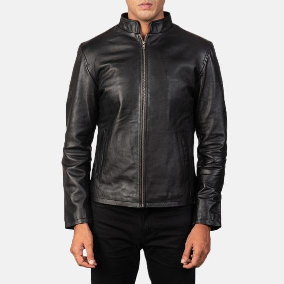 Alex Black Leather Biker Jacket