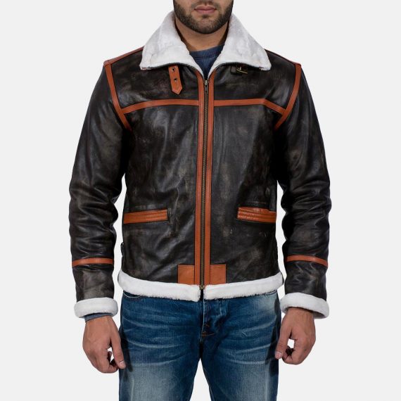 Alpine Brown Fur Leather Jacket