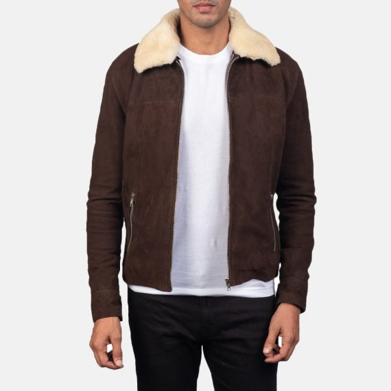 Coffner Brown Shearling Fur Jacket front
