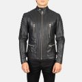 Damian Black Leather Biker Jacket