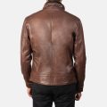 Darren Brown Leather Biker Jacket back