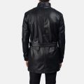 Dolf Black Leather Jacket back