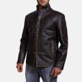 Drakeshire Brown Leather Jacket front