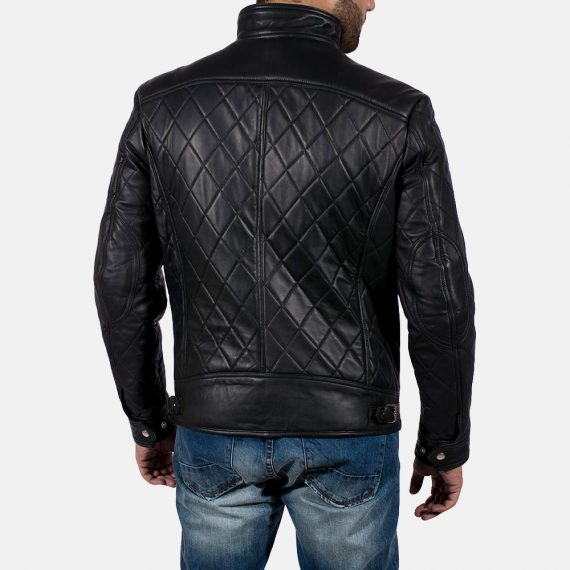 Equilibrium Black Leather Jacket back