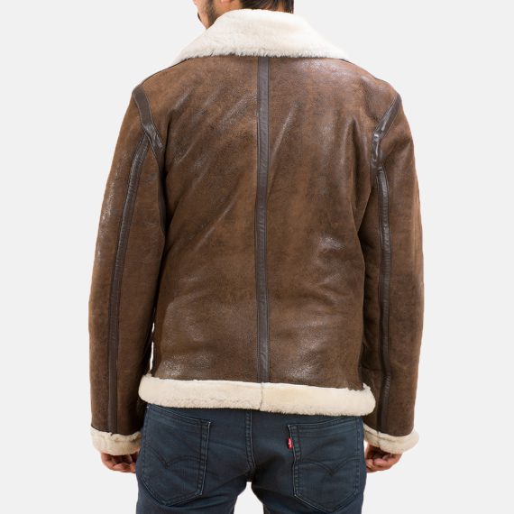 Forest Double Face Shearling Jacket back