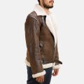 Forest Double Face Shearling Jacket front