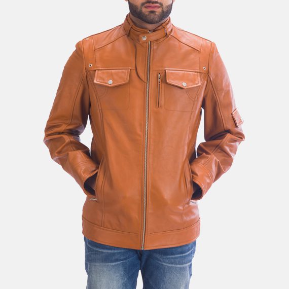 Hans Tan Brown Leather Jacket