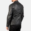 Ionic Black Leather Jacket back