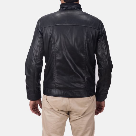 Maurice Black Leather Jacket back