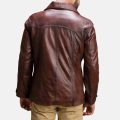 Vincent Alley Brown Leather Jacket back