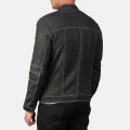 Youngster Distressed Black Leather Jacket back