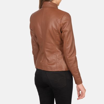 Colette Brown Leather Jacket back
