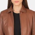 Colette Brown Leather Jacket zoom