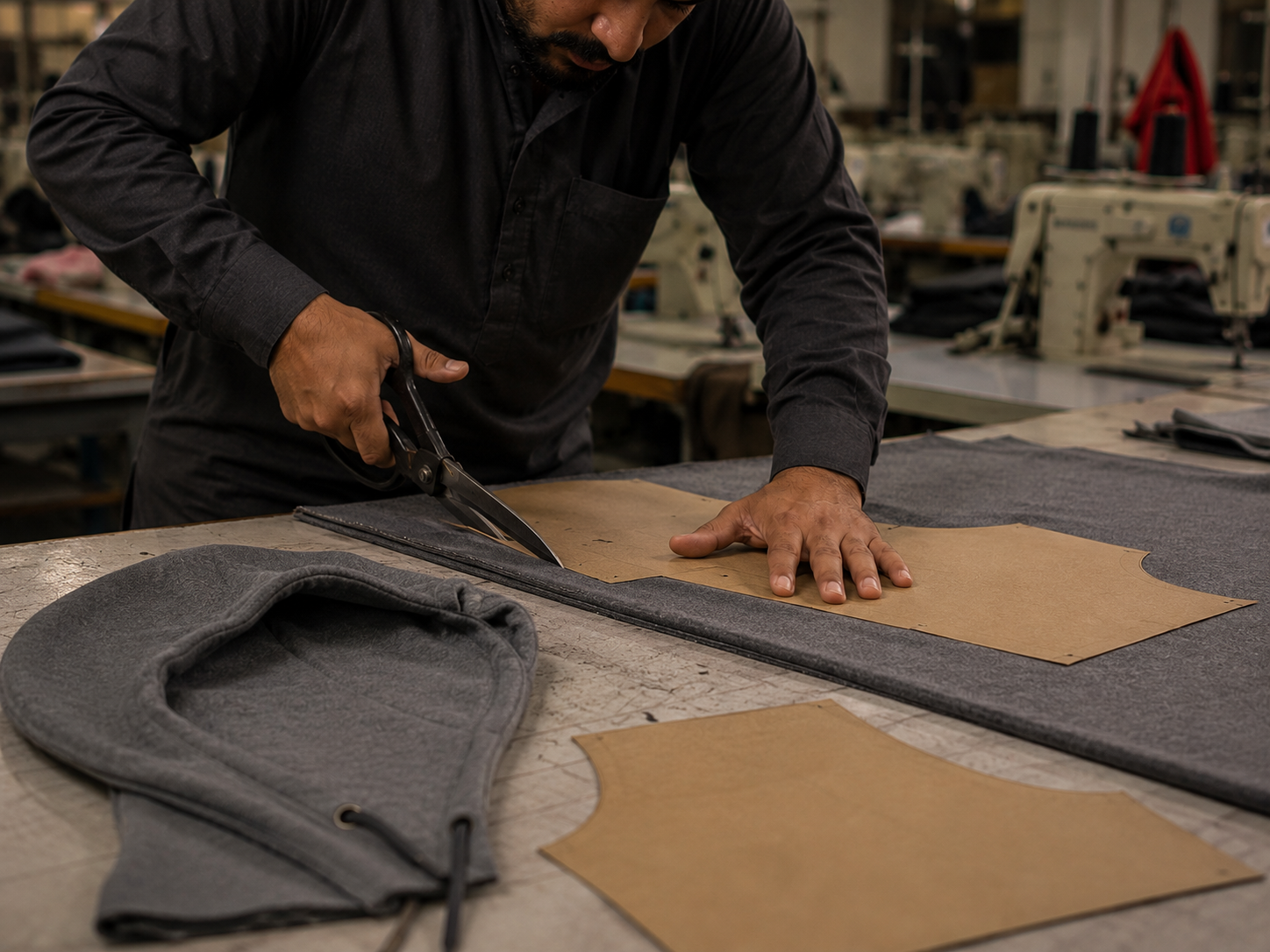 How hoodies are manufactured - stitching process at Hijaz Industry