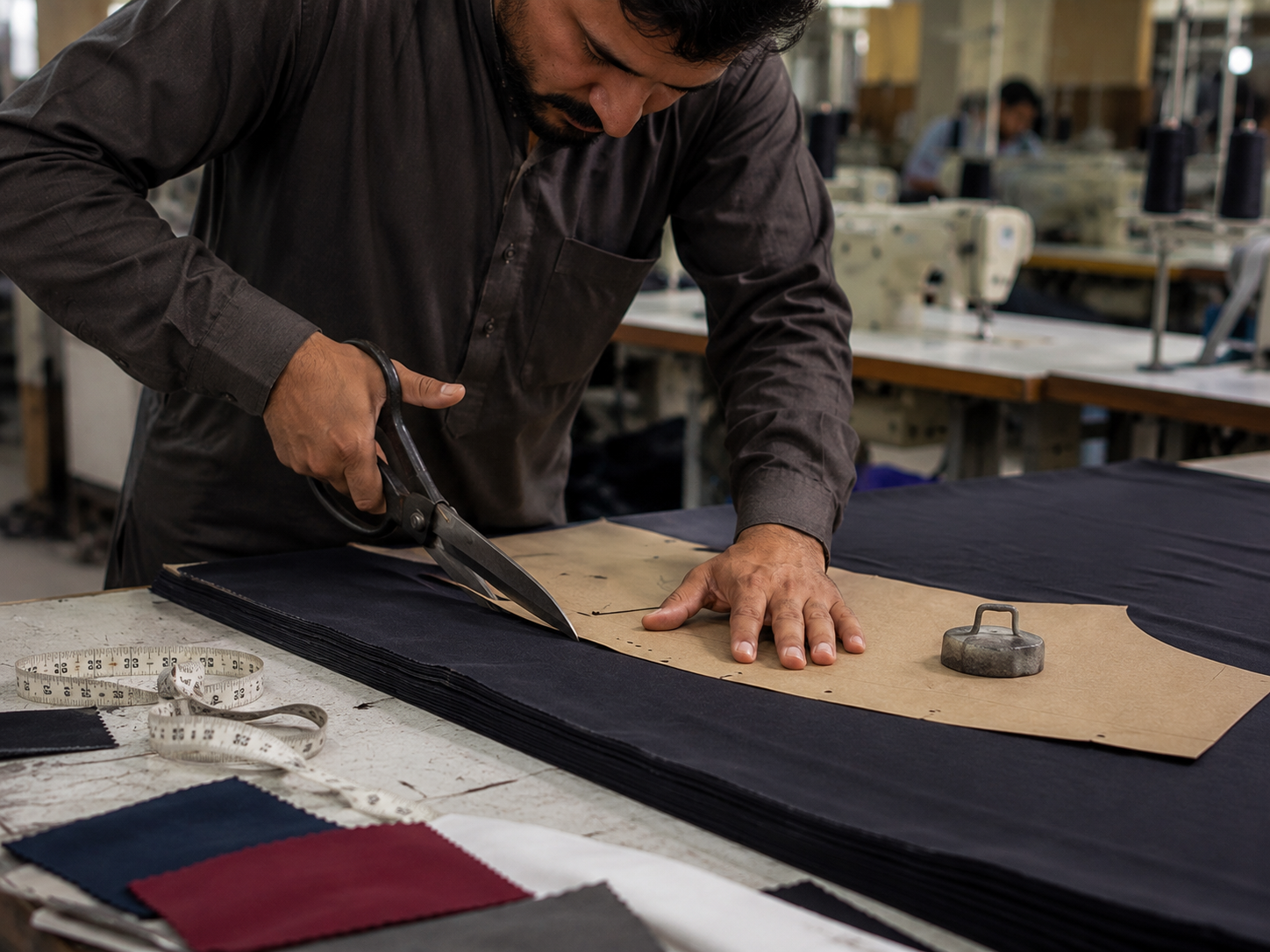 How clothes are manufactured - stitching process at Hijaz Industry